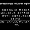 Dr. Garcia demonstrates his new technique to further improve
meniscus root repair called centralization / an extrusion stitch.