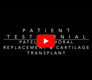 Video testimonial after patellofemoral replacement with a cartilage transplant