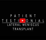 Video testimonial after meniscus transplant in an adolescent with a difficult knee issue